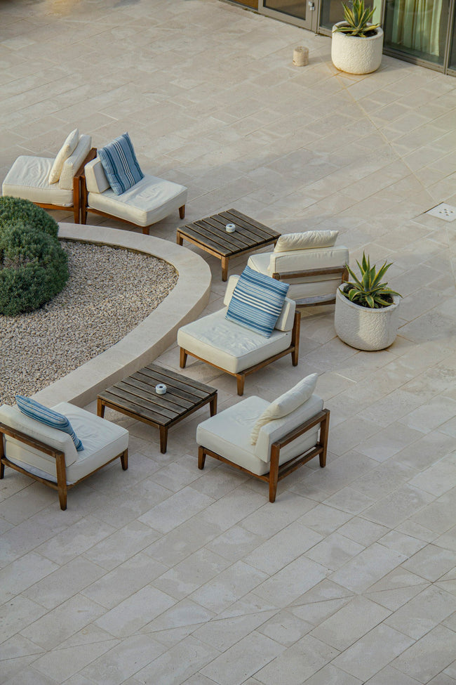 Outdoor textiles on a terrace - category image