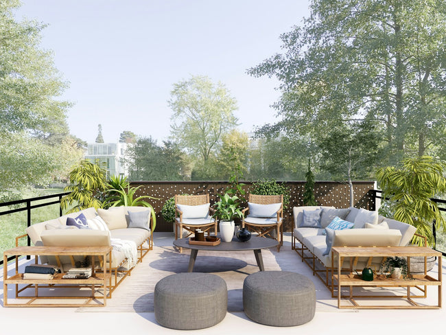 Outdoor cushions and pillows on seating - category image