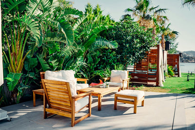 Outdoor terrace with fabric shade - category image